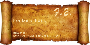 Fortuna Edit névjegykártya