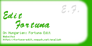 edit fortuna business card